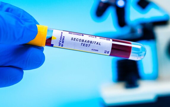 Detects secobarbital, a barbiturate used for short-term