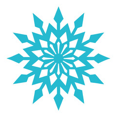 Geometric blue snowflake design