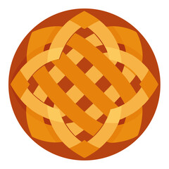 Abstract orange geometric lattice design