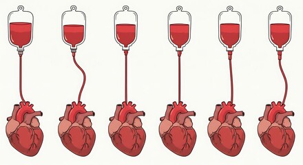 Animated blood transfusion process