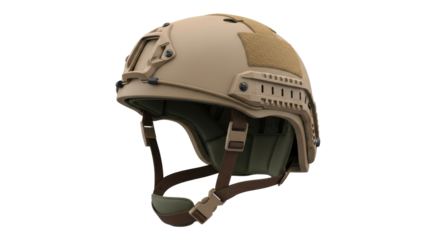 Isolated modern military tactical helmet for soldiers and police protective gear equipment