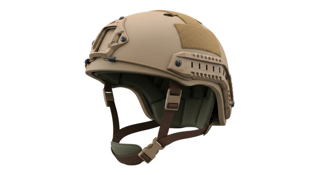 Isolated modern military tactical helmet for soldiers and police protective gear equipment