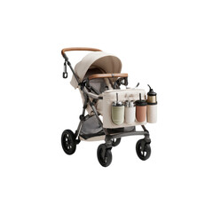 Modern Stroller with Insulated Cup Holders and Cooler Bag for Parents on the Go