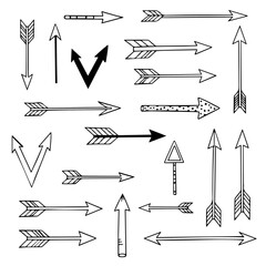 Collection of hand-drawn arrows and pointers, perfect for design elements and infographics