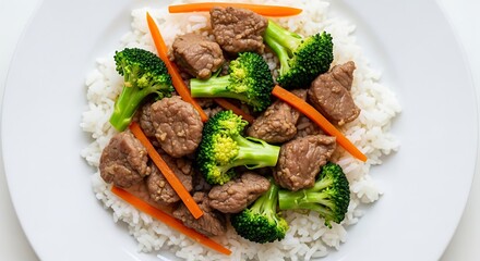 Beef Broccoli Rice Bowl Delicious Meal.
