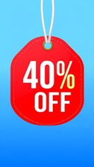 Red discount tag
