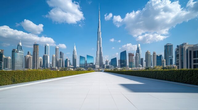 Cityscape skyline viewpoint