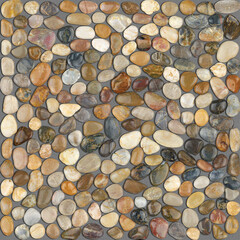 Geometry brick and pebbles tile