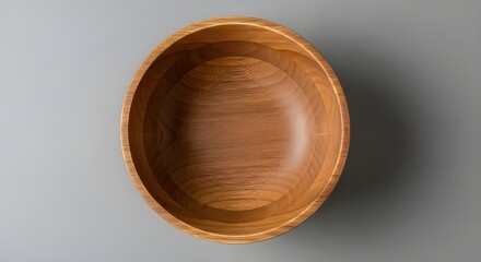 Empty wooden bowl