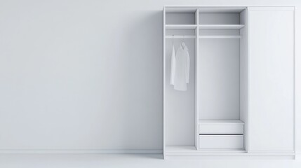 Empty modern closet interior