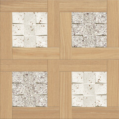 Geometry wood floor tile