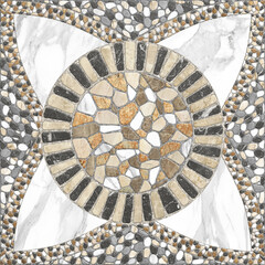 mosaic tile mosaic with pebbles