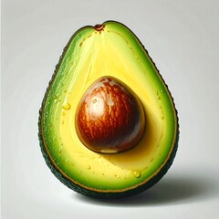 Close-up of an avocado half