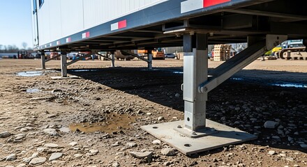 Mobile Home Support Structure on Uneven Ground.