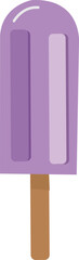 Purple popsicle ice cream illustration isolated on white background