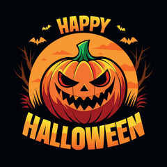 Black t shirt halloween graphic design