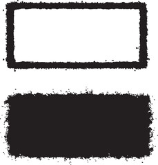 Stencil frame rectangle border with dirty texture grunge edge vector illustration.eps