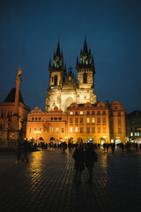 Fototapeta premium Details Of The Old Medieval Tower In Prague