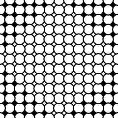 Interlocking Circles Abstract Grid Structure Doodle Seamless Pattern Vector Illustration Isolated Design
