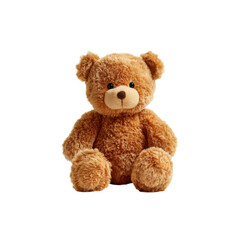 Obraz premium Adorable Brown Teddy Bear Sitting on Black Background