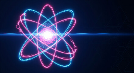 Vibrant Atomic Model Illustration