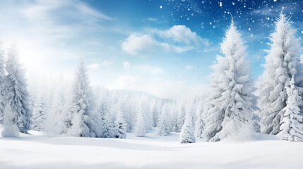 Fototapeta premium Serene Winter Forest Landscape