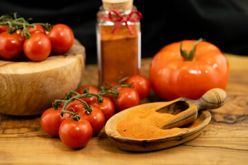 Frische Suppe aus Tomaten Solanum lycopersicum