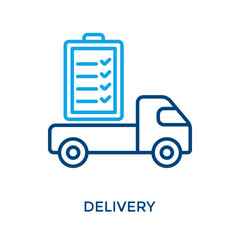 Delivery Icon Outline Color Style. Vector Illustration For Graphic Design