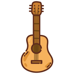 Obraz premium acoustic guitar vector illustration