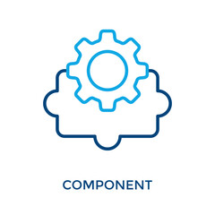 Component Icon Outline Color Style. Vector Illustration For Graphic Design