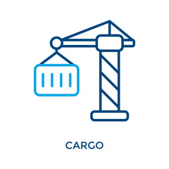 Cargo Icon Outline Color Style. Vector Illustration For Graphic Design