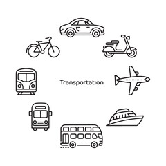 Transport Vehicles Vector Illustration