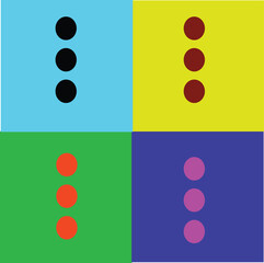 multicolor 3 dot 