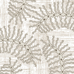 cream colored abstract motif hijab design