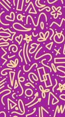 Abstract doodle background. Colorful abstract line doodle. Abstract background design. Hand drawn abstract doodle. Fun whimsical line art