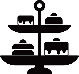 アフタヌーンティーのアイコン　モノトーン