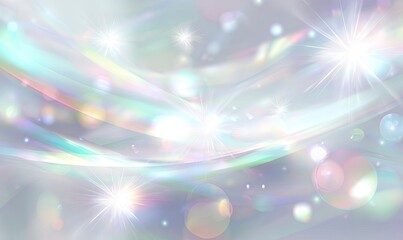 Abstract iridescent light flares and glow