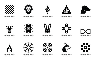 15 Multipurpose Logo Collection Minimalist Logo for Business, Technology, Nature, and Lifestyle
