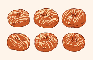 Pumpkin Bagels Illustration – Seasonal Autumn Bread