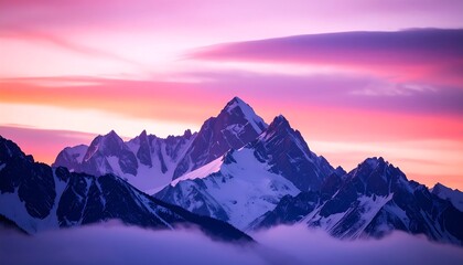 Majestic mountain peaks at sunrise (1)