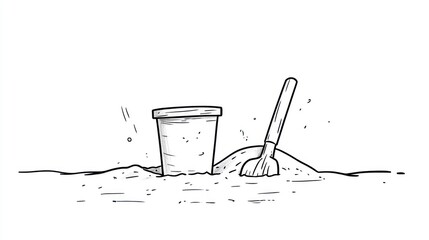 Simple sandpit drawing
