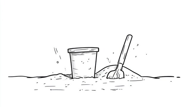 Simple sandpit drawing