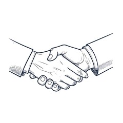 Fototapeta premium Business handshake illustration