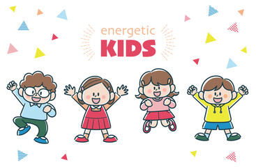 元気にはしゃぐ子供たち