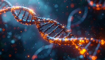 DNA spiral in vibrant colors