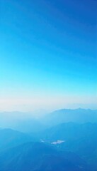 Fototapeta premium Vast, serene blue sky, gently fading to a lighter hue near the horizon Perfect for peaceful, calming imagery Ideal for meditation, relaxation, and tranquility themes , clouds, background, optimism
