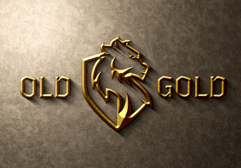 Old Gold Text Effect Mockup
