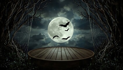 Spooky Halloween Night Background