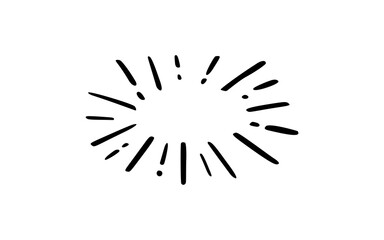 Obraz premium Hand Drawn Sparkle or Shine Starburst Effect