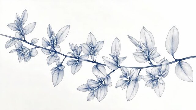 A delicate blue floral , ideal for backgrounds or decorations.
